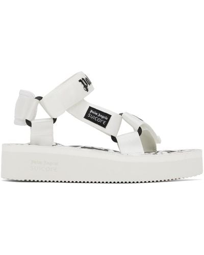 Palm Angels White Suicoke Edition Depa Sandals - Black