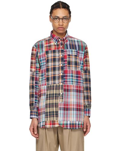 Engineered Garments Enginee garments chemise e à patchwork - Rouge