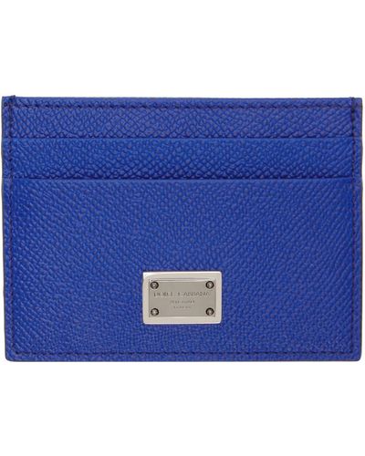 Dolce & Gabbana Porte-cartes dauphine bleu
