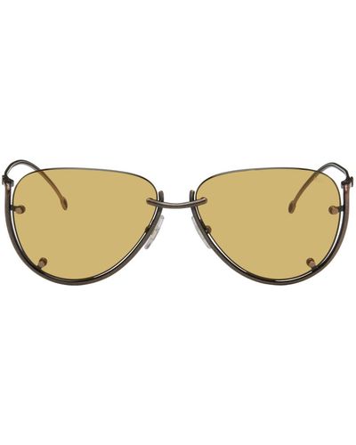 DIESEL Lunettes de soleil bronze exclusives à ssense - Noir