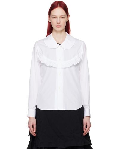 COMME DES GARÇON BLACK Comme Des Garçons Ruffle Shirt - White