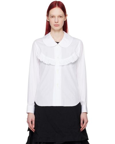 COMME DES GARÇON BLACK Comme des garçons chemise blanche à volants