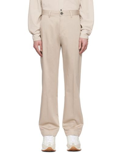 Ami Paris Button-fly Trousers - Natural