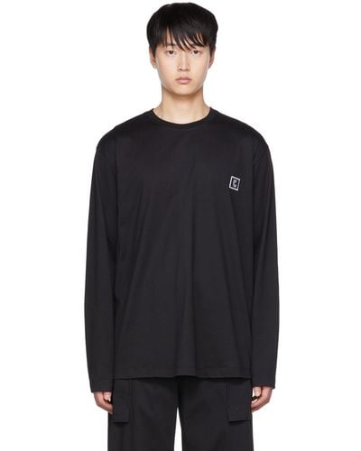 WOOYOUNGMI Embroide Long-sleeve T-shirt - Black