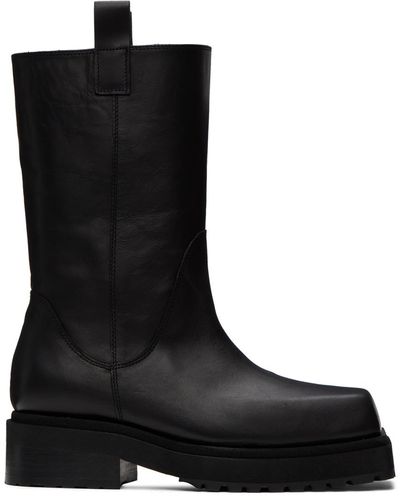 Eckhaus Latta Stacked Boots - Black