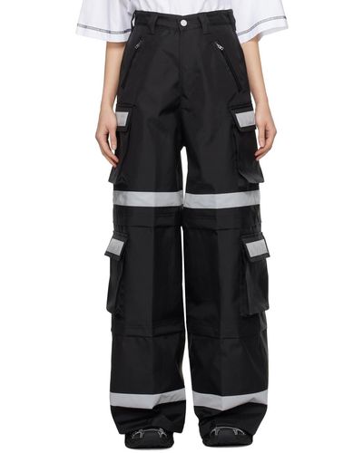 Vetements Reflective Cargo Trousers - Black