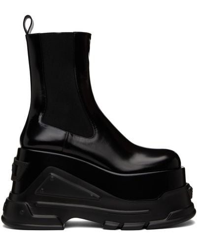 Versace Medusa Anthem Platform Boots - Black