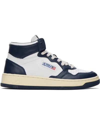 Autry Navy & White Medalist Trainers - Black
