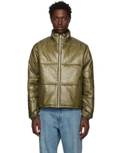 John elliott leather hot sale down jacket