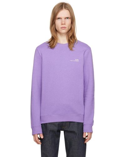 A.P.C. . Purple Item Sweatshirt