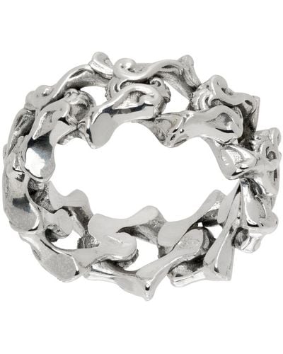 Emanuele Bicocchi Arabesque Chain Ring - Metallic