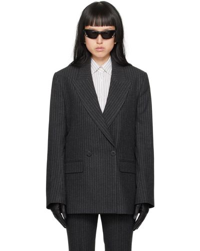 Ernest W. Baker Double-breasted Blazer - Black