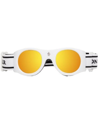 Moncler White Ski goggles - Black