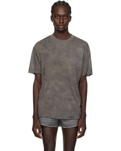 Satisfy T-shirt léger gris - Noir
