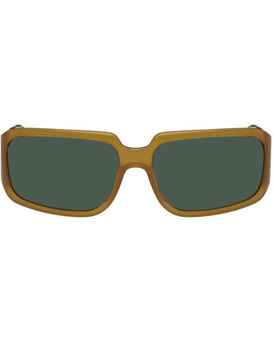 Dries Van Noten Lunettes de soleil carrées édition linda farrow - Vert