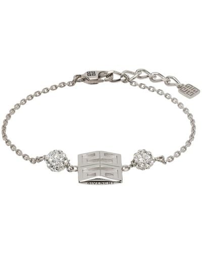 Givenchy Silver 4g Crystal Bracelet - Black