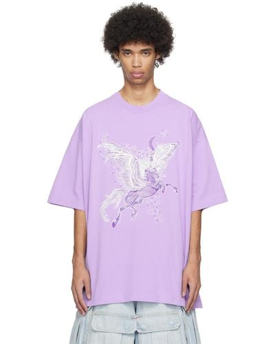 Vetements パープル Flying Unicorn Tシャツ