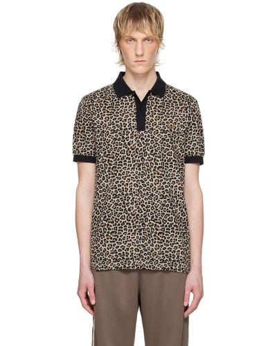 Fred Perry Leopard Polo - Black