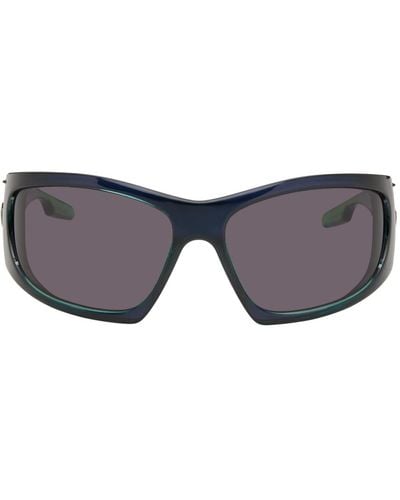 Givenchy Green & Blue Giv Cut Sunglasses - Black