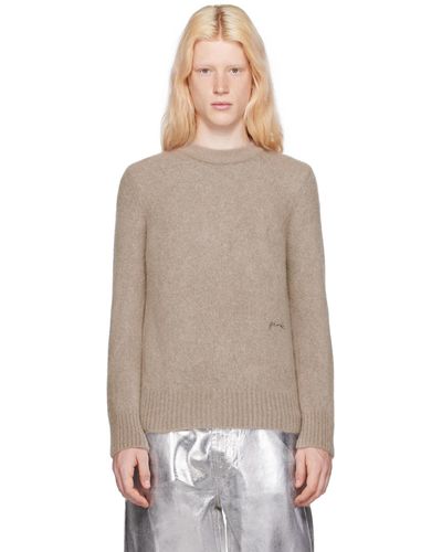 Ganni Taupe Brushed Sweater - Multicolor