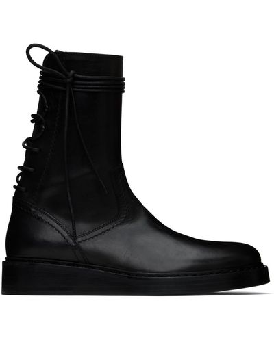 Ann Demeulemeester Bottes victor noires