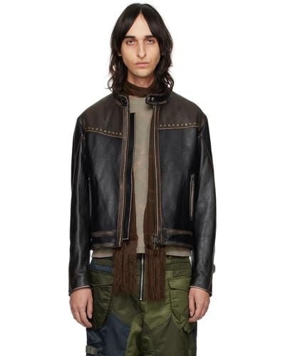 ANDERSSON BELL Vintage Leather Jacket - Black