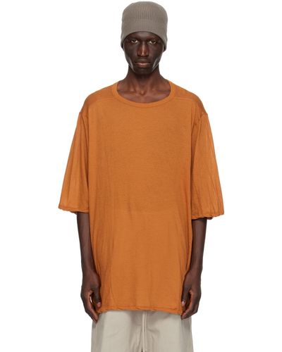 Rick Owens T-shirt à col ras du cou - Orange