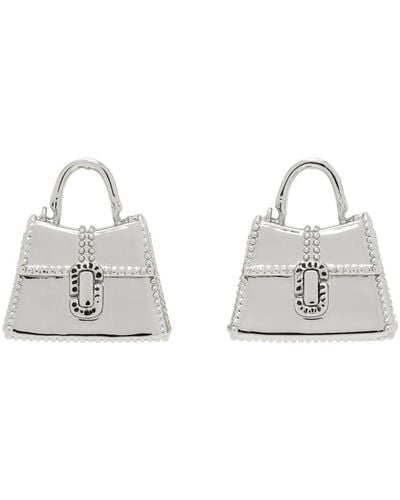 Marc Jacobs Silver 'the St. Marc' Earrings - Black