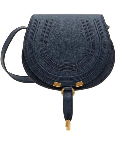 Chloé Small Marcie Saddle Bag - Blue