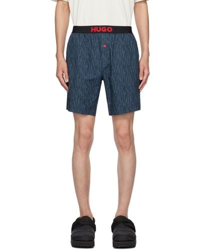 HUGO Blue Printed Shorts