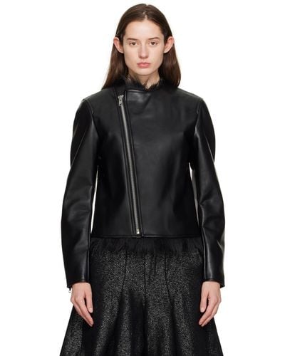 Comme des Garçons Black Zip Faux-leather Jacket