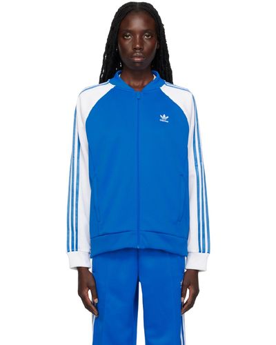 adidas Originals Blouson de survêtement adicolor classics bleu