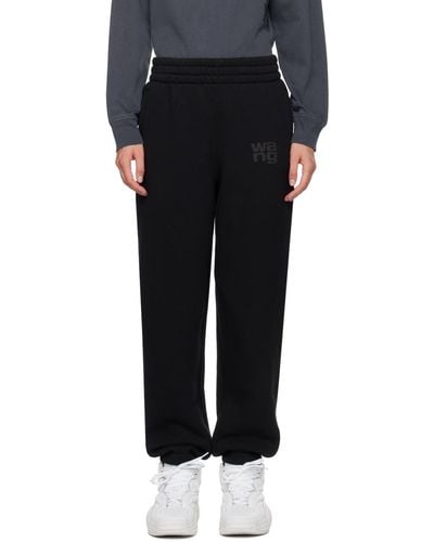 T By Alexander Wang Black Bonded Lounge Trousers