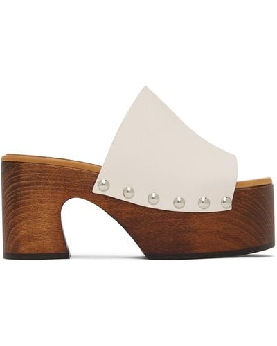 Marni Off- Wood Clog Sandals - Multicolour