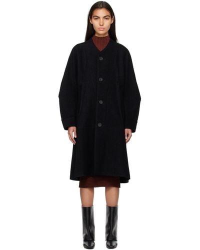 Issey Miyake Black Panelled Coat