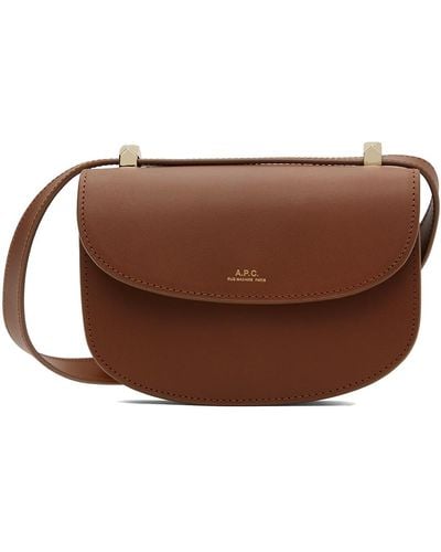A.P.C. . Brown Mini Genève Bag
