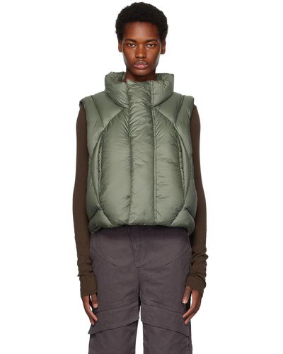 Entire studios Grid Down Vest - Green