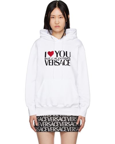 Versace ホワイト I ♡ You But... フーディ