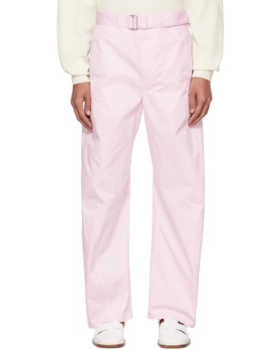 Lemaire Pink Belted Twisted Pants