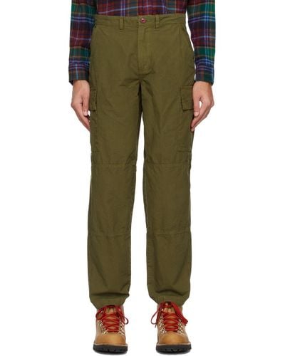 Barbour Khaki Essential Cargo Trousers - Green