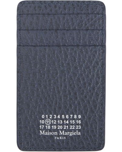 Maison Margiela ネイビー Four Stitches カードケース - ブルー