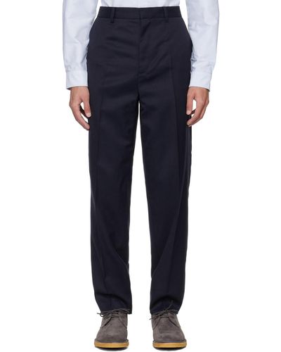 A.P.C. . Navy Massimo Trousers - Blue