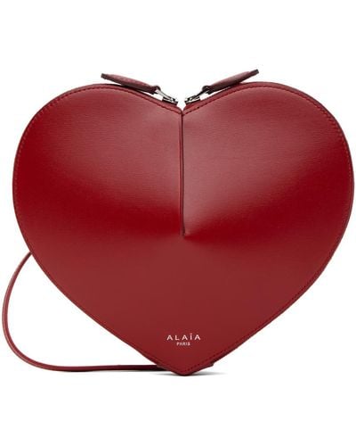 Alaïa Le Coeur Bag In Lux Calfskin - Red