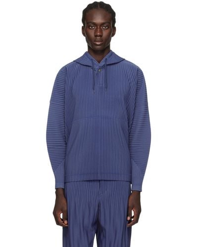 Homme Plissé Issey Miyake Homme Plissé Issey Miyake Blue Monthly Colour December Hoodie