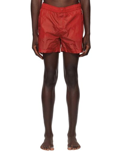 Moncler Red Patch Swim Shorts