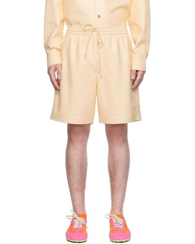 Nanushka Off-white Doxxi Vegan Leather Shorts - Multicolour