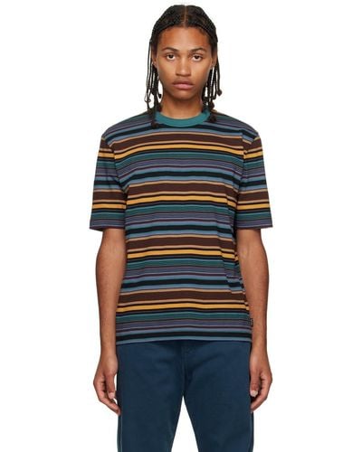 PS by Paul Smith Multicolour Stripe T-shirt - Black