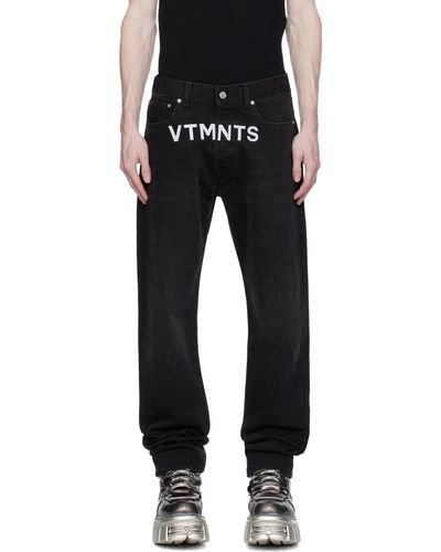VTMNTS Embroide Jeans - Black