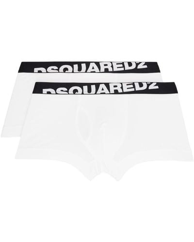 DSquared² Two-pack White Boxers - Black