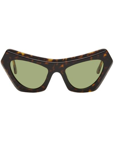 Marni Brown Devil's Pool Sunglasses - Green